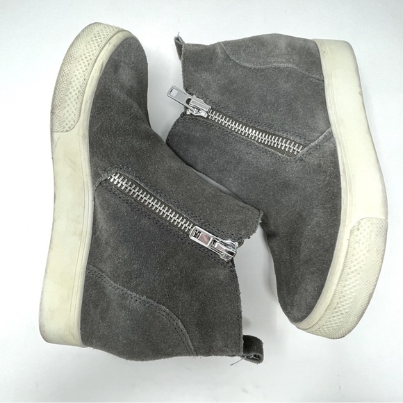 Steve Madden “Madden Wedgie” Gray Leather/Suede Booties – Size 8 - Picture 5 of 10
